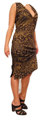 Vivienne Westwood Lace 100% SILK Georgette Dress asparagus Dress Size 40 - Uk 8