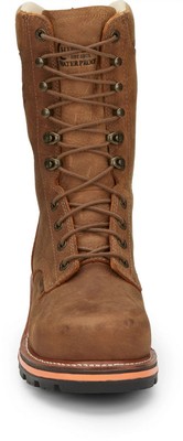 Pre-owned Chippewa Men's 10" Thunderstruck Nano Composite Toe Work Boot Tan - Th1030 In Brown