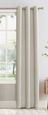Sun Zero Blackout Kenneth Energy Saving Grommet Curtain Panel 40x95'' Cream*