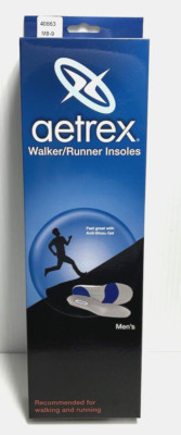 Aetrex Walker/Runner Performance Insoles Mens #40663 Size 8-9 NEW In The Box