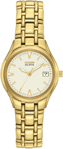 Pre-owned Citizen Gold Womens Analogue Watch Ew1262-55p