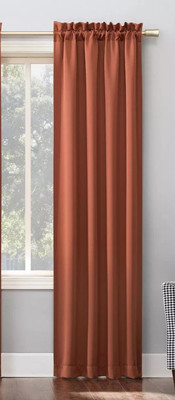 Sun Zero Blackout Kenneth Rod Pocket 48x84'' Curtain Panel Orange*