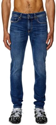 Diesel 1979 Sleenker Skiny Fit Low Waist  Cotton Denim Mens Jean In Blue
