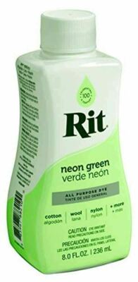 Rit All-Purpose Liquid Dye, 8 oz, Neon Green, 8 Fl oz VERDE NEON