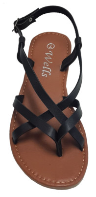 Women's Fashion Criss Cross Gladiator Strappy Slingback Flat Sandals N 89
