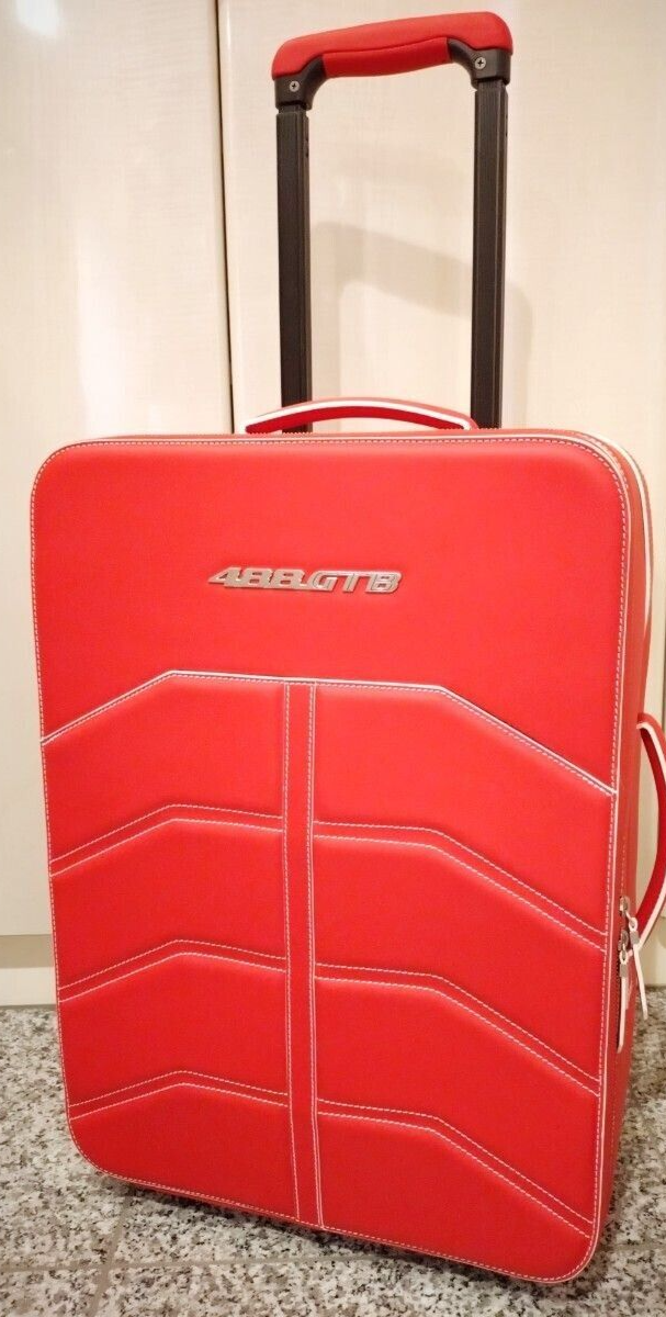 FERRARI 488 GTB Trolley Bag Suitcase Baggage RED UNUSED