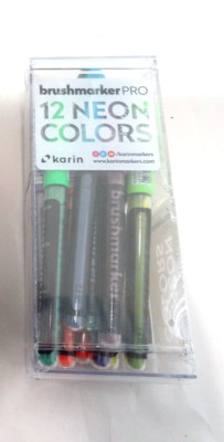 Karin Brushmarker Pro Neon Sets 12 Count - New