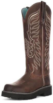Pre-owned Ariat Tallbaby 4lr Tech Knee High Leather Western Womens Boot Brown Us 5 - 11