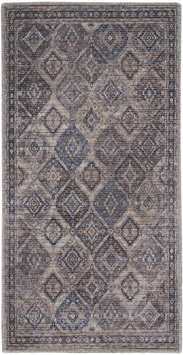 2 X 4 Латте цвета слоновой кости Oriental Power Loom, Потертый моющийся коврик для зоны отдыха