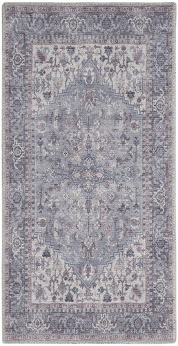 2 X 4 Серых коврика Oriental Power Loom, которые можно стирать в стиральной машине