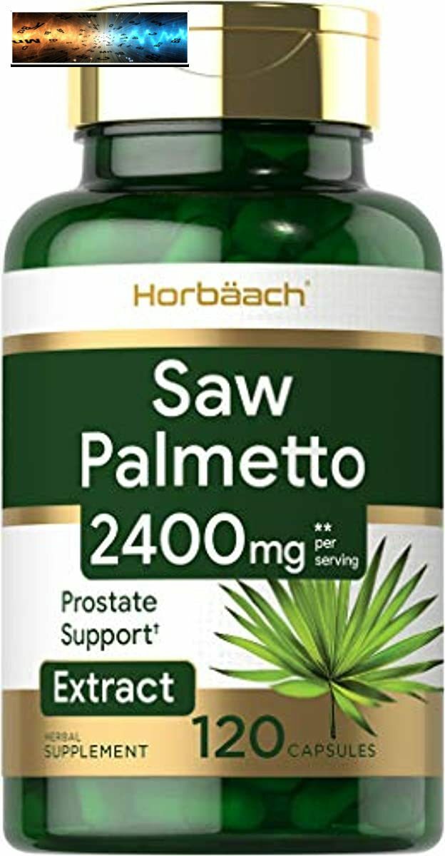 Saw Palmetto Extract | 2400mg | 120 Capsules | Prostate Supplement for Men | Glu