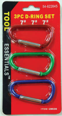 3pc #7 D-Ring Set