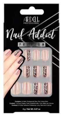 Ardell Nail Addict False Press on Nails - Cheetah Accent - 24pc