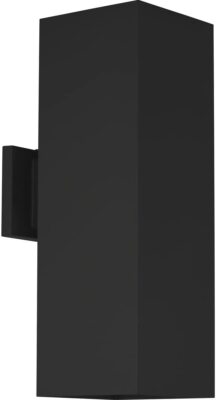 LED Square Cylinder Collection 29-Watt 18 in. Outdoor Wall Lantern Sconce