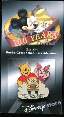 Disney Pin 100 Years of Dreams Winnie the Pooh Great School Bus Adventure Piget