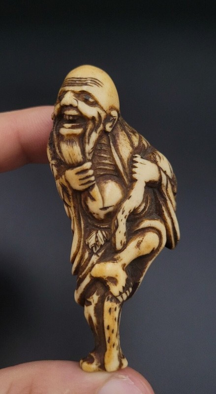 Netsuke - Tekkai Sennin - XixÃ¨Me - Bois De Cerf
