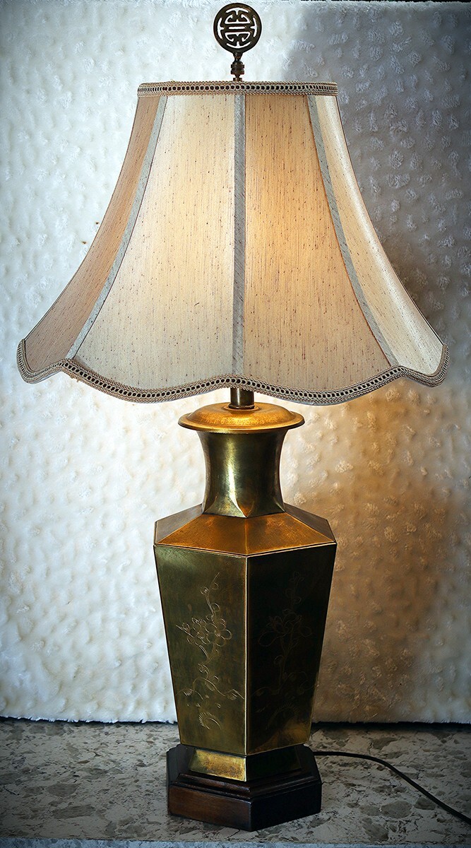 ほくちく　USAアンティーク　FREDERICK COOPER 真鍮 1950s Frederick Cooper Regency Asian Brass Floor Lamp | Chairish