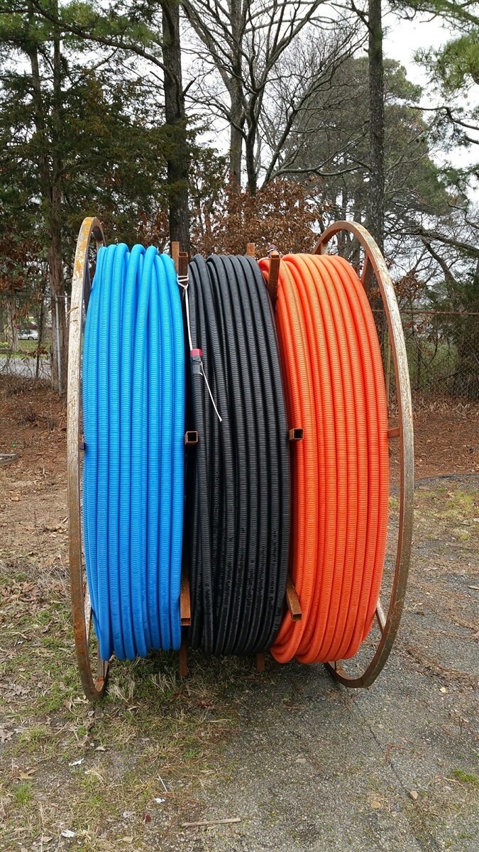 6300' Dura-Line 3-Way Divided Reel HDPE Conduit 1-1/4 Flexible Corrugated w/Tape