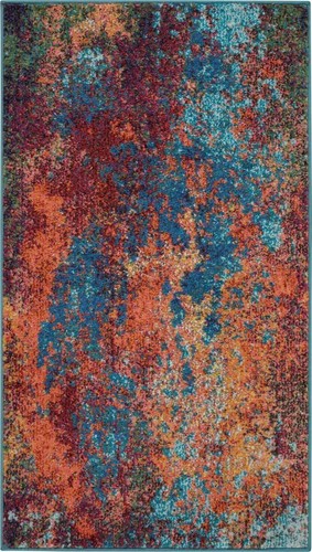 Нескользящий коврик Atlantic Abstract Power Loom размером 3 x 5 дюймов