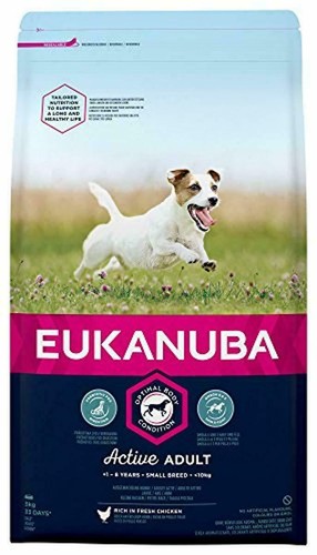 Eukanuba Hundefutter für kleine Rassen, Premium Trockenfutter mit frischem Huhn
