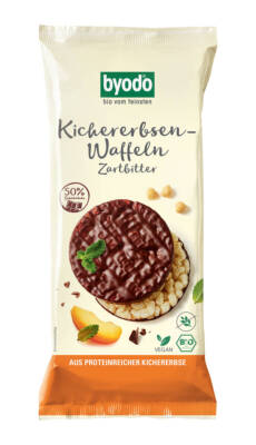 (41,01 EUR/kg) Byodo Bio Kichererbsenwaffeln Zartbitter 12x 65g