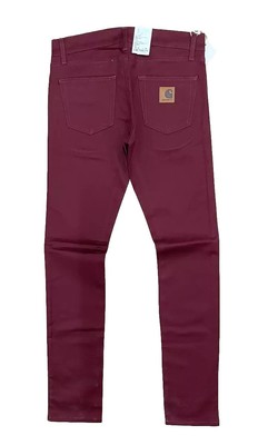 Carhartt WIP Rebel Pant Stretch Huron Canvas Bordeaux Rigid W31 L34