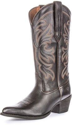 Pre-owned Ariat Heritage J Toe Duratread Pull Tab Western Womens Boot Black Us 4 - 9