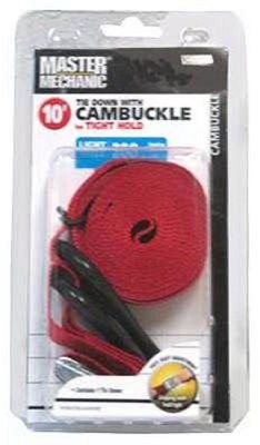 Master Mechanic, 10', 200 LB Load Limit, Cambuckle Tie Down MM48