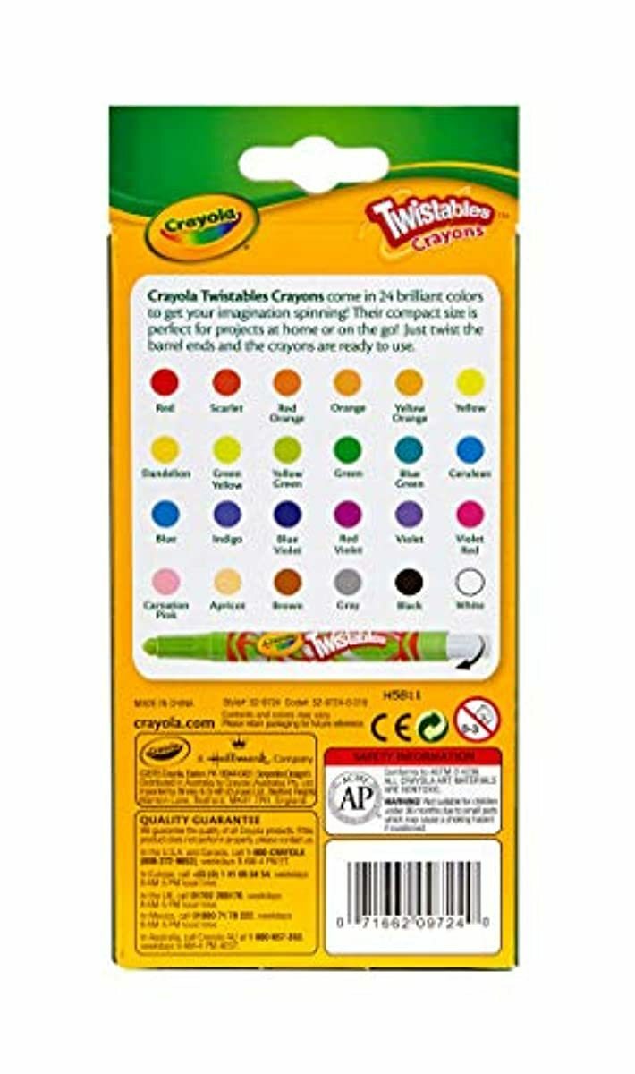 Download Crayola Twistables Crayons Coloring Set Kids Indoor Activities at Home 24 Count | eBay