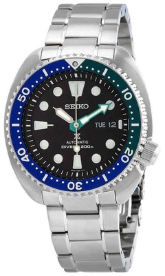 Pre-owned Seiko Prospex Turtle Tropical Lagoon Special Edition Srpj35k1 200m Mens Watch
