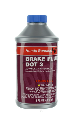 New Genuine Honda Brake Fluid Dot 3 OEM 12 oz. Bottle 087989008