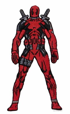 Marvel Comics DEADPOOL Full Figure Standing 4'' Tall Embroidered PATCH