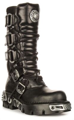 New Rock High Metallic 90s 2 Stap Buckle Platform Unisex