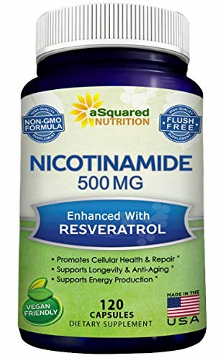 Nicotinamide 500mg Enhanced Resveratrol, Vitamin B3,Cellular Health