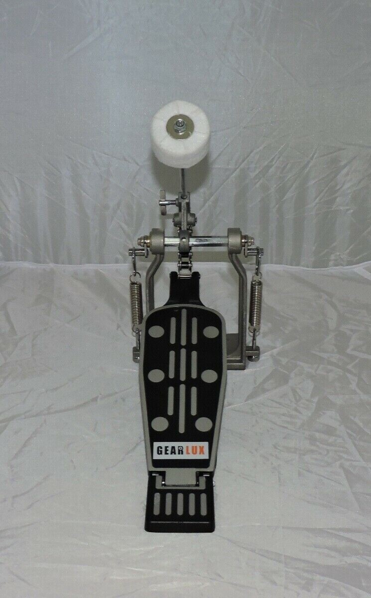 Gear Lux Kick Bass Drum Pedal Single Foot Double Chain Drive