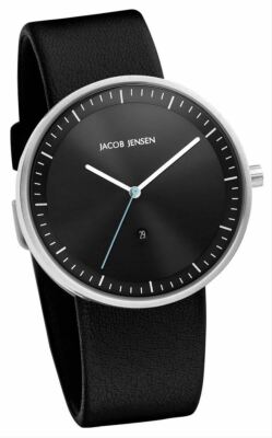 Pre-owned Jacob Jensen Design Jacob Jensen Mens Strata Series Watch - Black/black