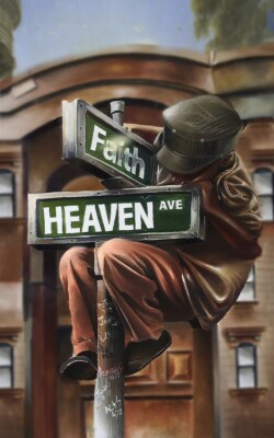 Refuge by Salaam Muhammad African-American Art 15'' x 24''
