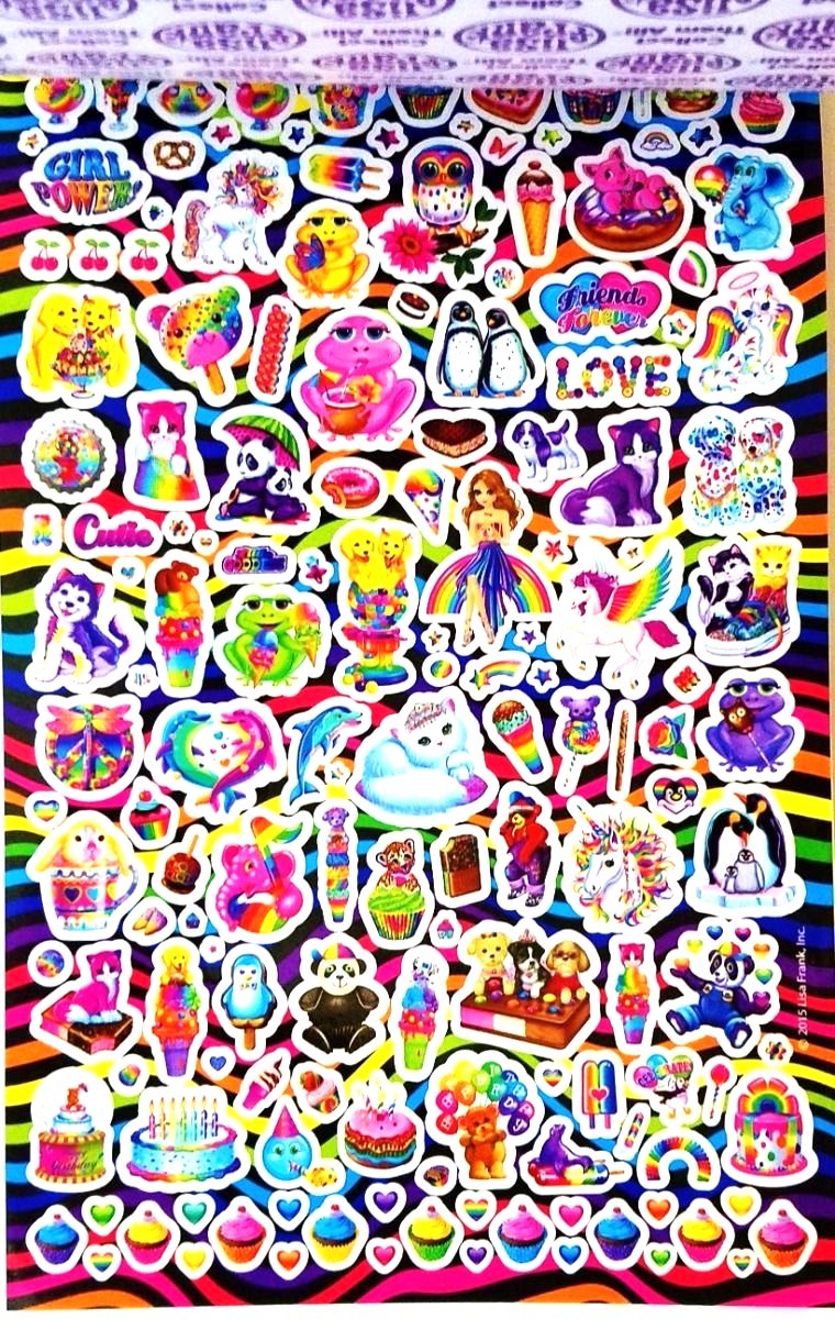 3 Lisa Frank Stickers 1800 Colorful Stickers 600 Stickers ea book Scrapbooking