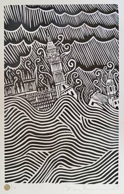 Stanley Donwood スタンリードンウッド RADIOHEAD Stanley Donwood Atoms AMOK Silkscreen Edition 100 RADIOHEAD