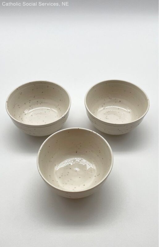 Sango White Stoneware Coupe Cereal Bowls - Set Of 3