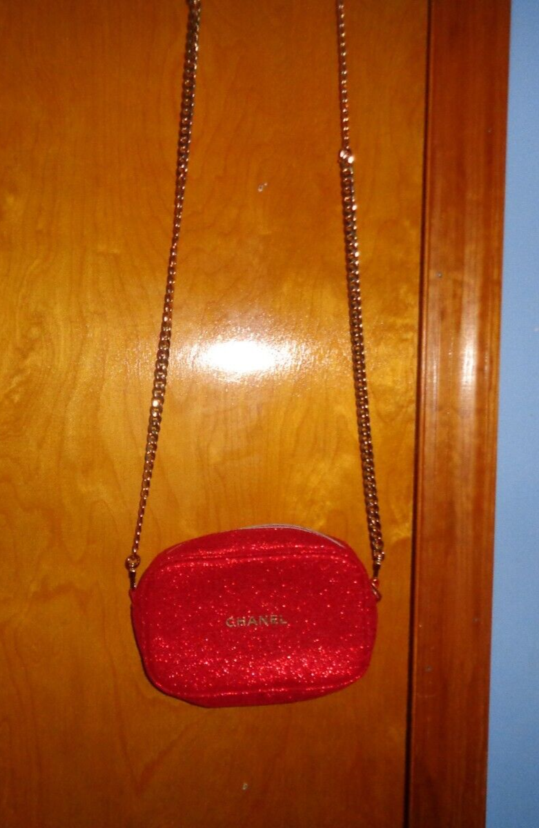 Chanel Red Glitter Crossbody Bag