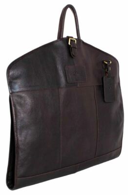 ASHWOOD LEATHER ASHWOOD LEATHER MENS CHELSEA VEG TAN HARPER FOLDED SUIT CARRIER - BROWN