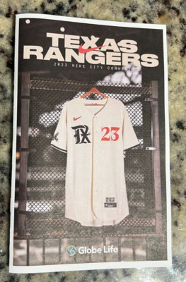 TEXAS RANGERS 2023 INAUGURAL CITY CONNECT JERSEY PROGRAM SGA 4-21-23 BRAND NEW!