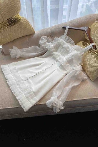 Pre-owned Handmade Custom Made To Order Women's Off The Shoulder Mini Ruffle Dress Plus 1x-10x L716 In White