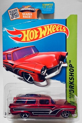 Hot Wheels 2015 #225 HW Workshop 8 Crate Red 1955 Ford Ranch Wagon 1:64 CFH38