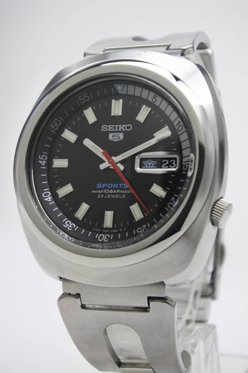 SEIKO 5 SPORTS 腕時計 7S36-0050 Seiko 5 Sports 7S36-0050 Overhaul Overhaul 23 Jewels