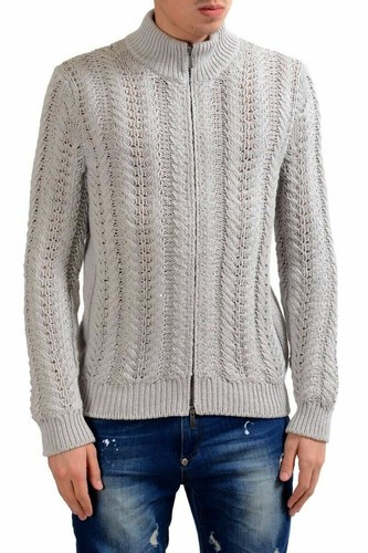 MALO MALO HERREN SEIDE KASCHMIR REISSVERSCHLUSS SCHWER STRICKPULLI GRÖSSE M L XL 2XL