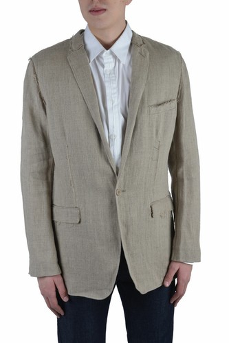 Pre-owned Dolce & Gabbana Men's Beige 100% Linen One Button Blazer Size Us 34 38 40 42