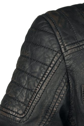 GIPSY GIPSY RANDALL NSLROV MÄNNER LEDERJACKE SCHWARZ S 100% LEDER MÄNNER BASICS, BIKER