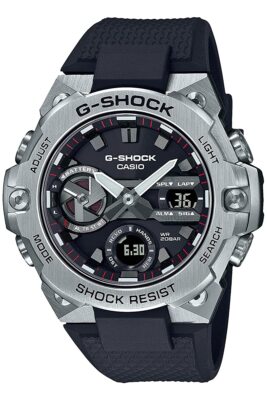 Pre-owned Casio G-shock Gst-b400-1ajf G-steel Carbon Core Guard Bluetooth Solar Men Watch